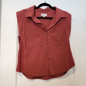 EverEve Rust Short-sleeve button down